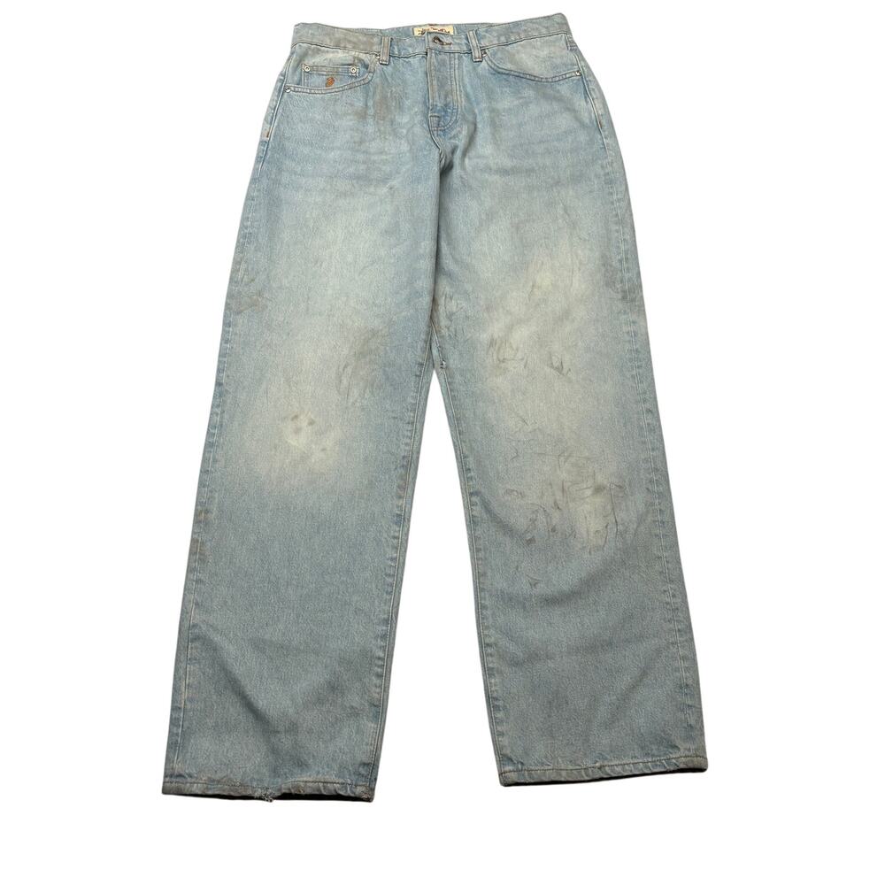 Stussy Big Ol Denim Jeans Men's 30x32 Washed Blue Skater Grunge Surf